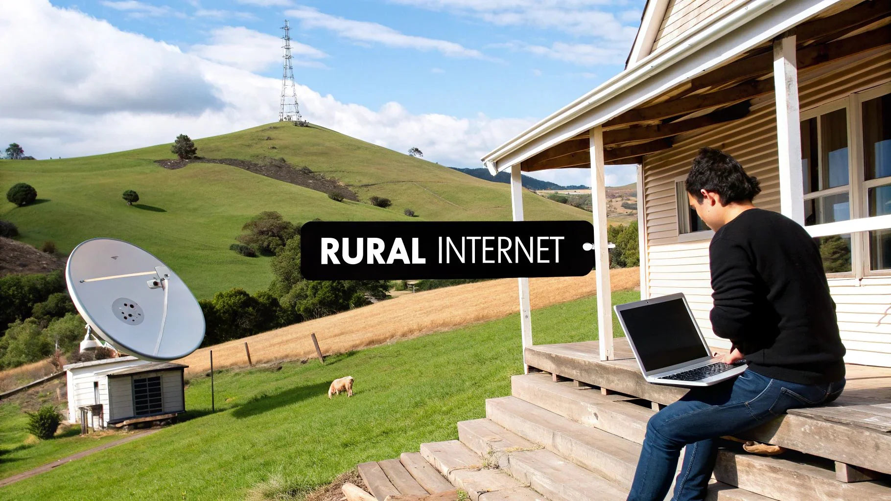 Collection of Best Rural Internet Options in New Zealand 2025 in a gallery layout